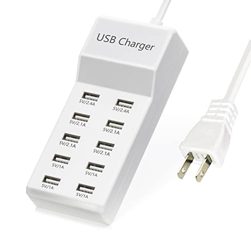 Wyssay USB Charger 10-Port Family-Sized Smart USB Charging Station