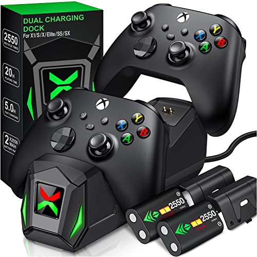Xbox Controller Charger Station with Rechargeable Battery Packs