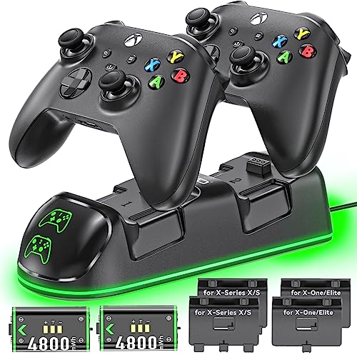 Xbox Controller Charger with Rechargeable Battery Packs