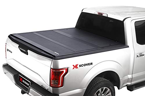 Xcover Low Profile Folding Tonneau Cover for Chevrolet Silverado/GMC Sierra 1500 5.8 Ft Bed