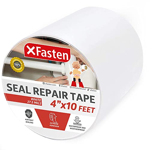 XFasten White Waterproof 4" x 10' Roof & Gutter Repair Tape