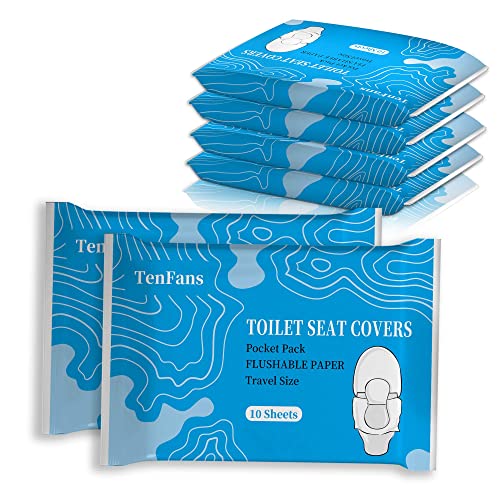 XL Flushable and Biodegradable Toilet Seat Covers (60 pack) - Travel Essential