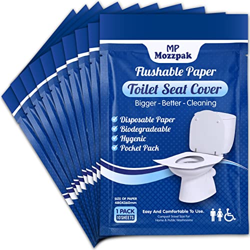 XL Flushable Disposable Toilet Seat Covers - Travel Essential