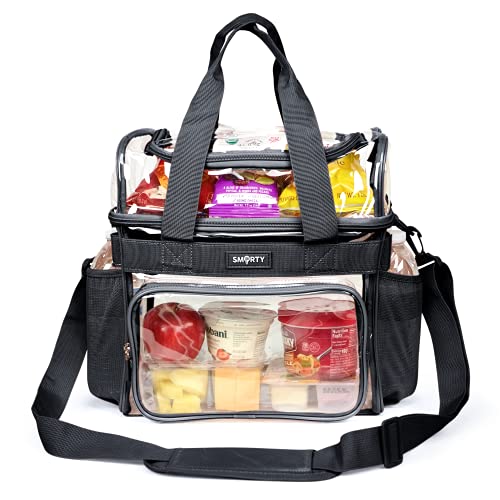 XL Heavy Duty Clear Lunch Box Shoulder Tote Bag