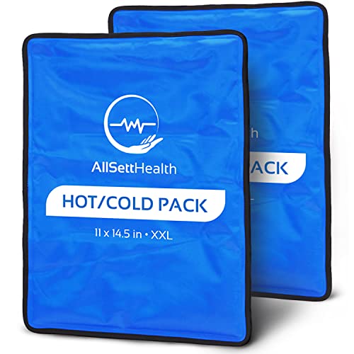 XL Reusable Ice Packs for Pain Relief – 2-Pack Hot/Cold Compress Packs