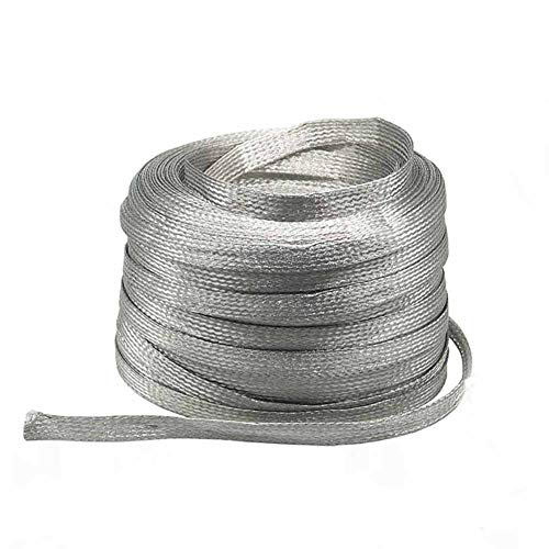 20m XMRISE Flat Tinned Braided Copper Wire Drain Cable