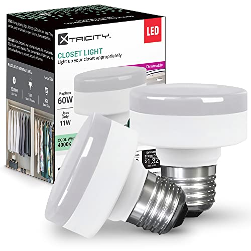 Xtricity Dimmable LED Closet Puck Light Bulb 2-Pack