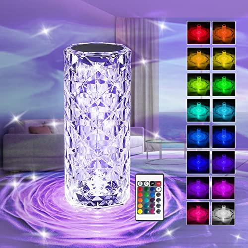 Xubialo Crystal Light Lamp - Romantic Color-Changing Table Lamp