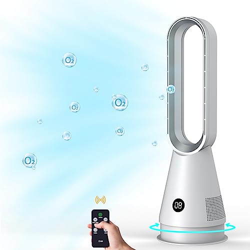 XWLAI Bladeless Tower Fan and Air Purifier in One