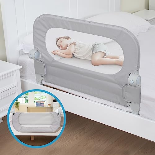 Y- STOP Toddler Bed Rail with Reinforced Anchor, Foldable Guard