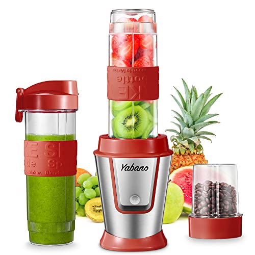 Yabano Personal Blender with Travel Bottles and Coffee Grinder