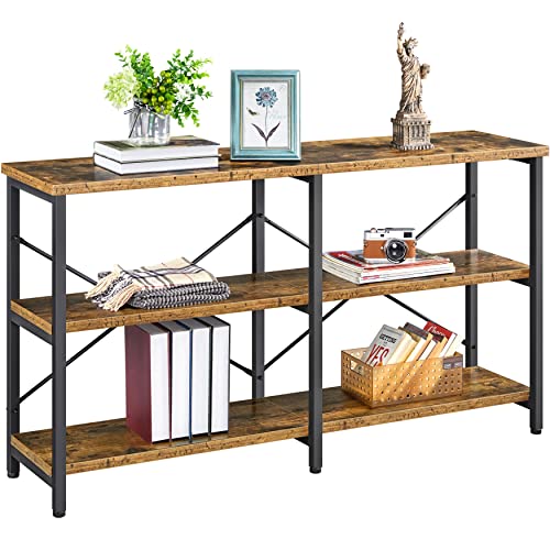 Yaheetech 55 Inch Console Table: Industrial Entryway Table with 3-Tier Storage