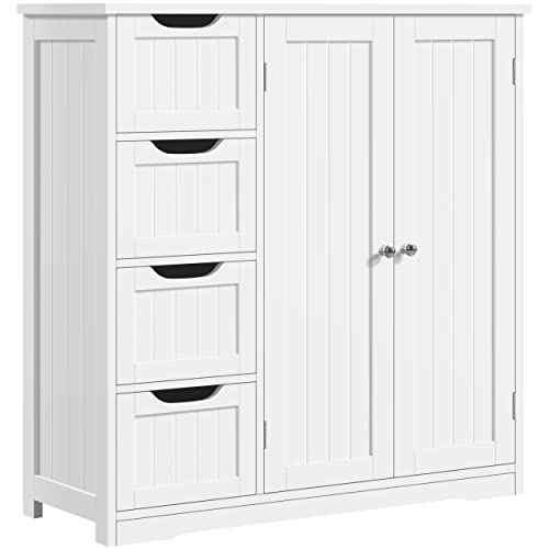Yaheetech Bathroom Floor Cabinet with Drawers and Double Doors