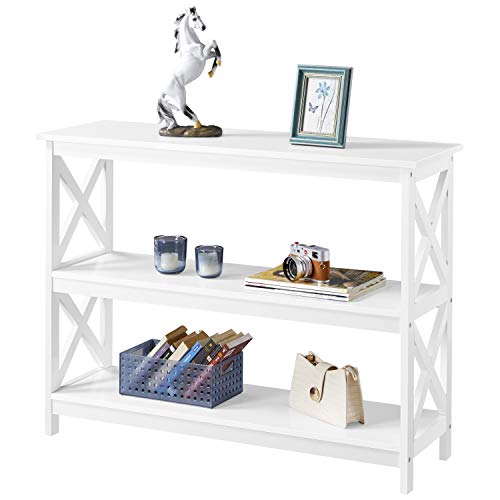Yaheetech Console Table with 3 Storage Shelves