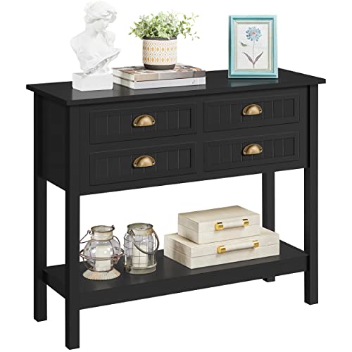 Yaheetech Console Table with 4 Drawers