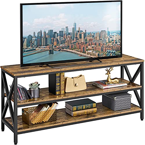 Yaheetech Rustic Brown 3-Tier TV Stand for 65" TV