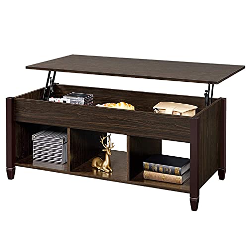 Yaheetech Lift Up Coffee Table with Hidden Storage Compartment