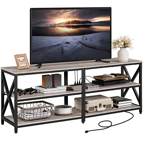 Yaheetech TV Stand with Power Outlet