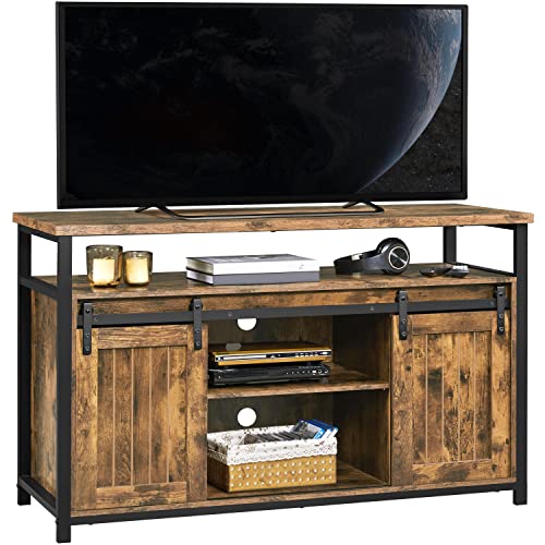 Yaheetech TV Stand with Sliding Barn Doors