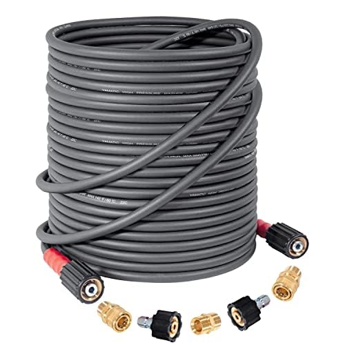 YAMATIC 100FT Flexible Pressure Washer Hose - 3200 PSI