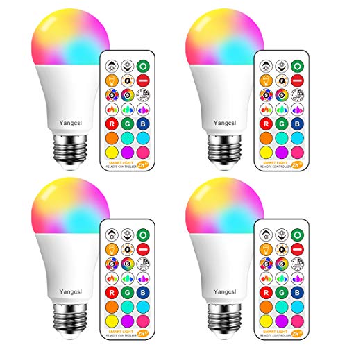 Yangcsl LED Color Changing Bulbs, Pack of 4