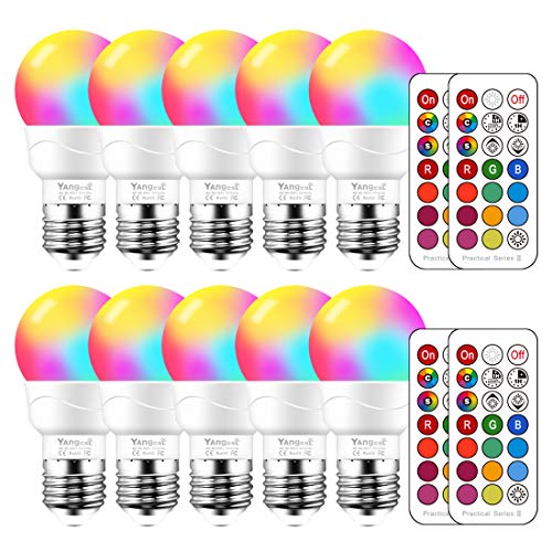 Yangcsl LED Color Changing Light Bulbs with Remote Control