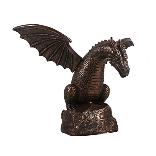 YARNOW Dragon Water Fountain Statue - Decorative Outdoor Garden Spitter