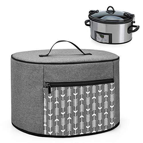 YARWO 6-8 qt Slow Cooker Dust Cover in Gray Arrow Design
