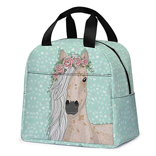 YCGRE Horse Lunch Bag - Cute and Durable Kids Insulated Lunch Box