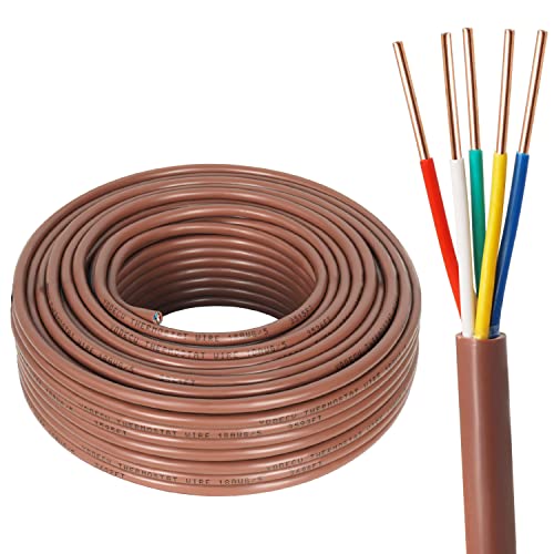 YDDECW Thermostat Wire - 18/5 25FT Solid Copper