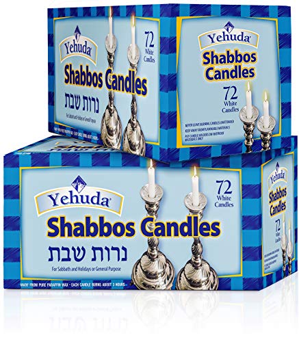 Yehuda 3 Hour White Shabbos Candles