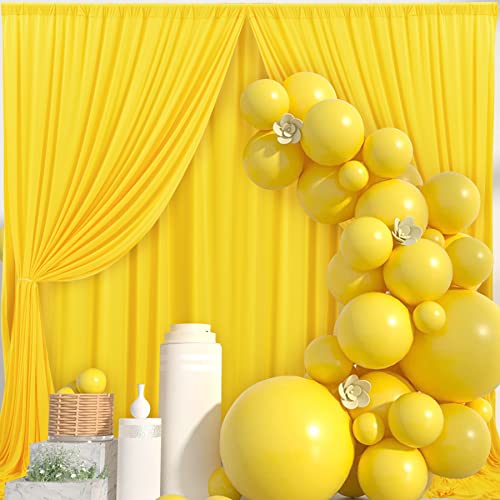 Yellow Backdrop Drapes Curtains