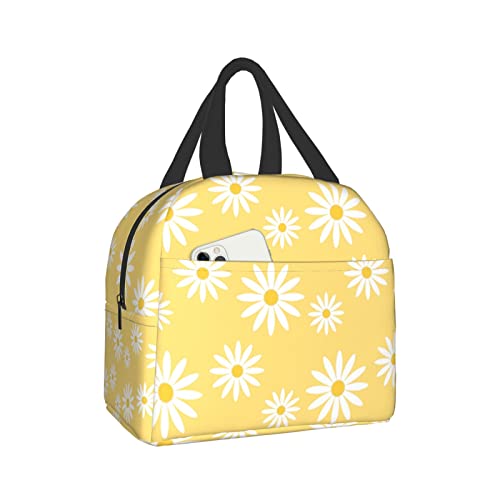 Yellow Daisy Flower Lunch Bag