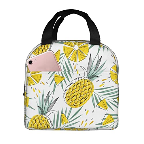 Yellow Pineapple Insulated Lunch Box
