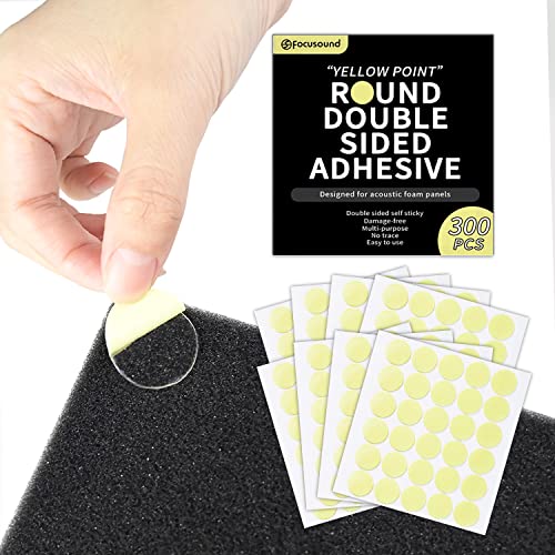 Yellow Point Double-Sided Adhesive Dots for Acoustic Soundproofing Foam Panels