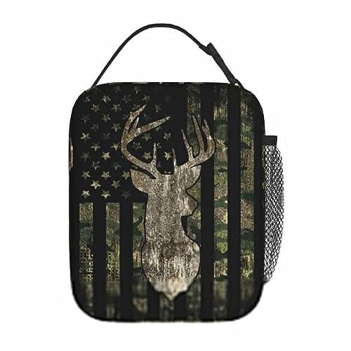 YETTA YANG Camouflage Insulated Lunch Bag