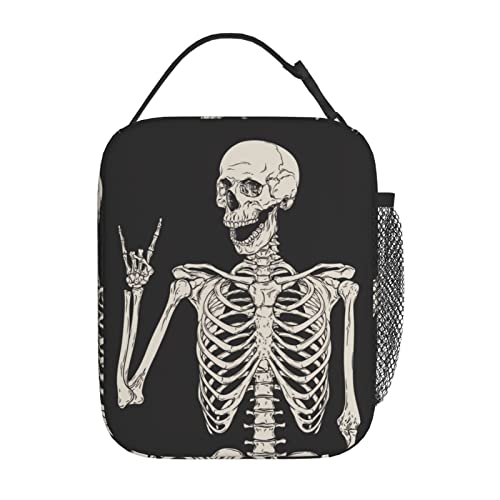 YETTA YANG Halloween Skeleton Lunch Bag