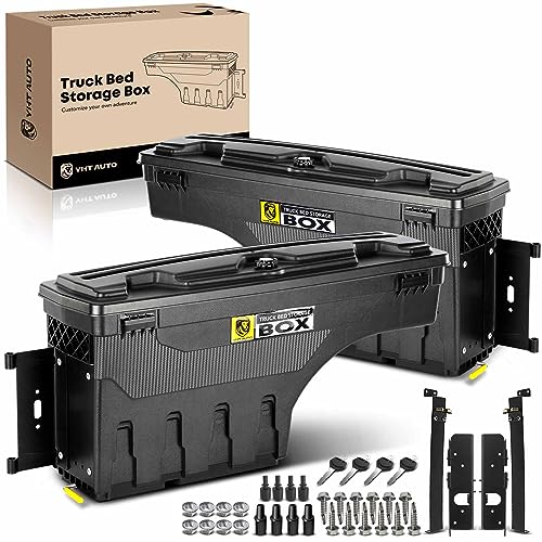 YHTAUTO Set of 2 Truck Bed Storage Tool Box