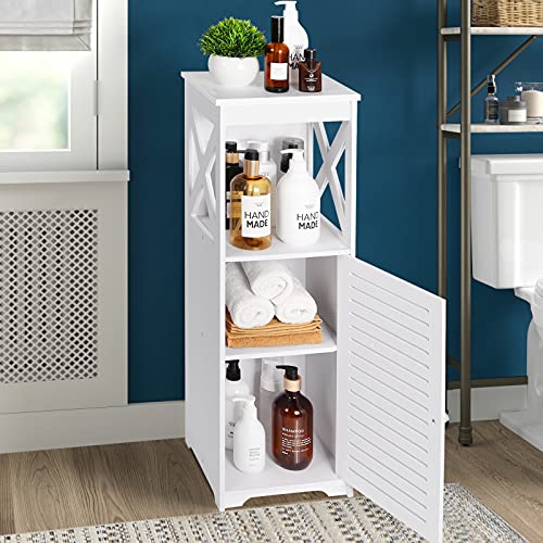 TUOXINEM Small Bathroom Storage Cabinet with One Rod for Small