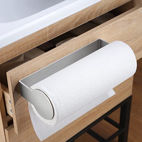 YIGII Adhesive Paper Towel Holder - Wall Mount Stainless Steel