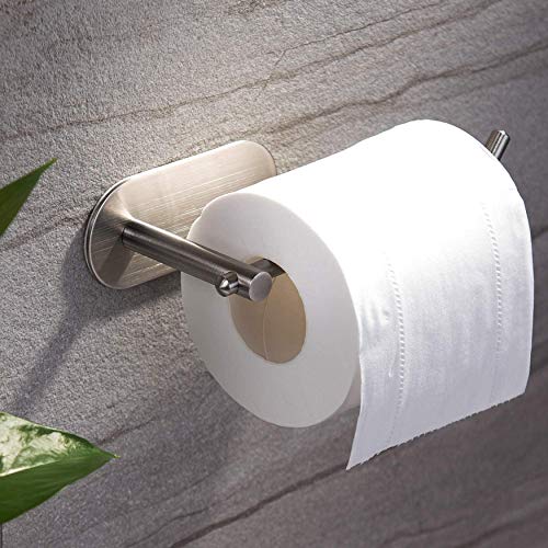 NearMoon Adhesive Toilet Paper Holder, SUS304 Stainless Steel Toilet Roll  Holder with 3M Replacement