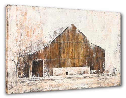 Vintage Barn Canvas Wall Art for Living Room