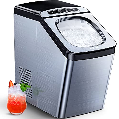 Household V2.0 Countertop Nugget Ice Maker, Self-Cleaning Pellet Ice  Machine, Open and Pour Water Refill