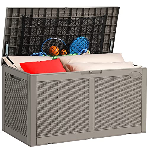 YITAHOME 100 Gallon Large Deck Box - Stylish and Durable Outdoor Storage