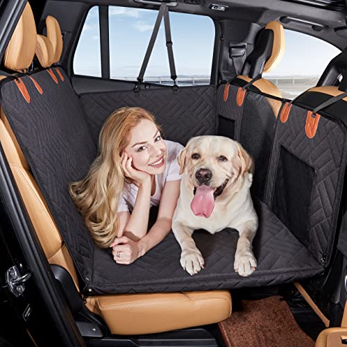 YJGF Black Back Seat Extender & Dog Car Seat Cover