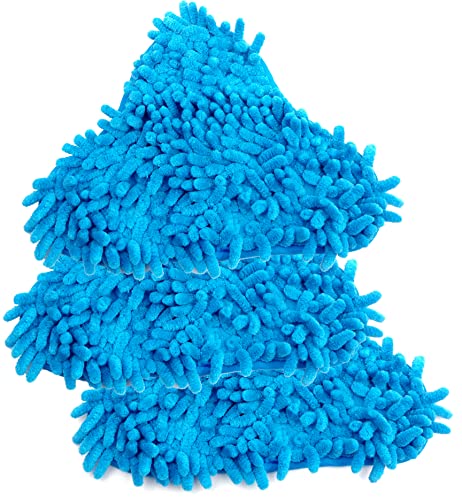 YOFAN® 3pcs H2O Steam Mop X5 Pads - Coral Blue Chenille