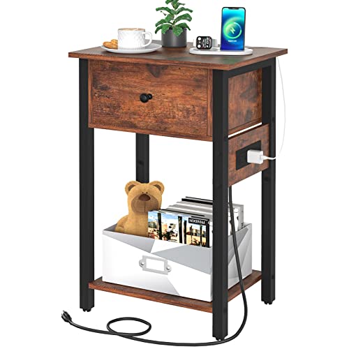 Yoobure Nightstand with Charging Station