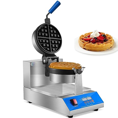 Elite Gourmet Flip Belgian 1.25 Waffle Maker, Black 