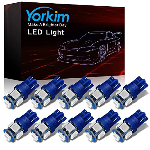 Yorkim 194 LED Bulbs Blue Super Bright