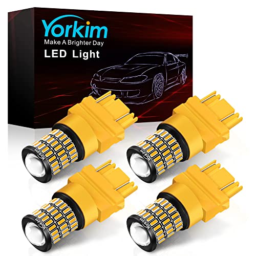 Yorkim 3157 LED Bulb Amber Brake & Tail Lights - Pack of 4